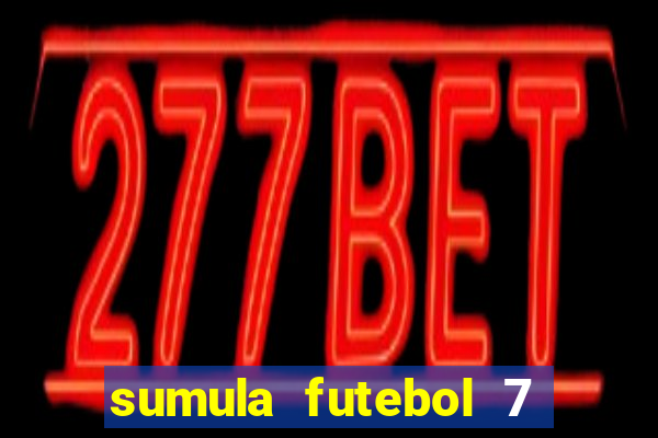 sumula futebol 7 society excel